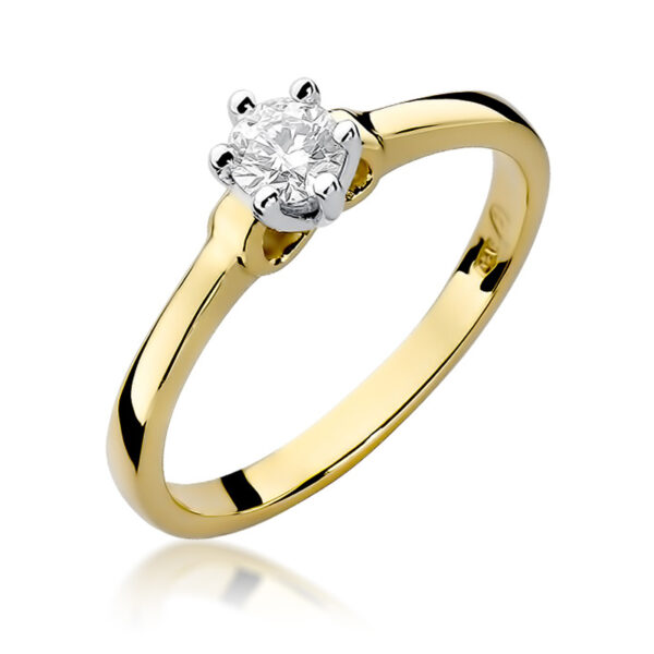 złoty pierścionek, pierścionek zaręczynowy, pierścionek z brylantem, pierścionek z diamentem