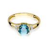 pierścionek zaręczynowy, pierścionek z topazem, złoty pierścionek z brylantami pierścionek z diamentami i topazem