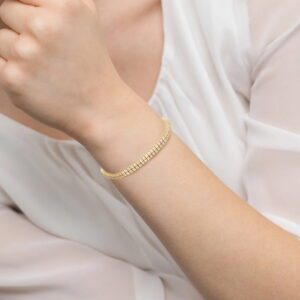 Jubiler Kraków Złota bransoletka z brylantami diamentami laboratoryjnymi BigDIAMOND