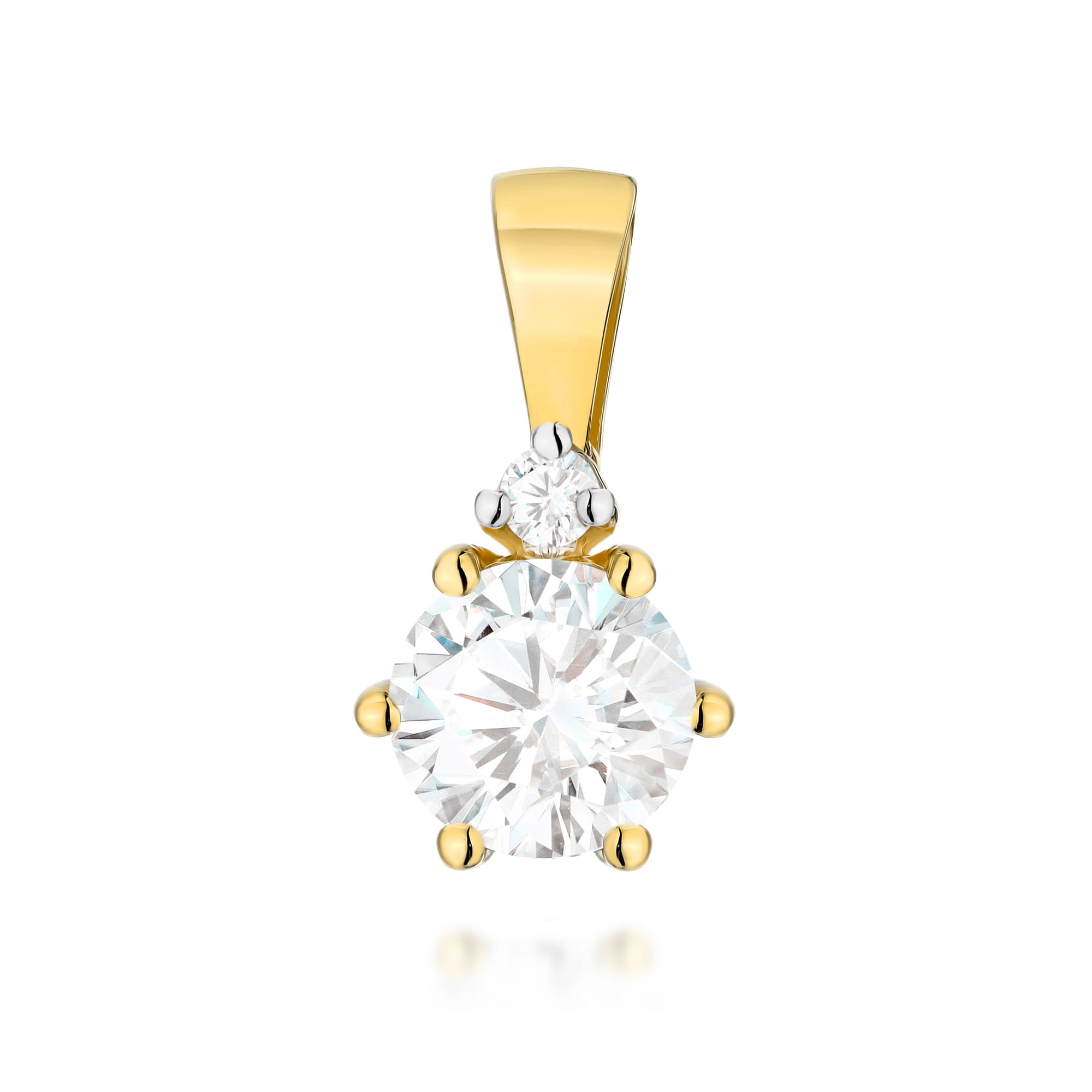 Jubiler Kraków Złota zawieszka z brylantami diamentami laboratoryjnymi BigDIAMOND 1