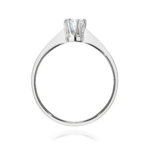 Pierścionek zaręczynowy białe złoto z diamentem brylantem laboratoryjnym Jubiler Kraków 13