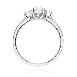 Pierścionek zaręczynowy białe złoto z diamentem brylantem laboratoryjnym Jubiler Kraków