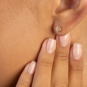 Złote kolczyki z diamentami Jubiler Kraków BigDIAMOND 13