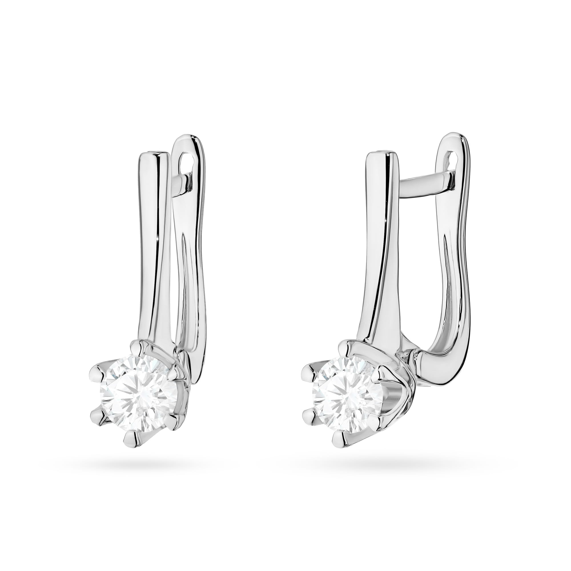 Złote kolczyki z diamentami Jubiler Kraków BigDIAMOND 7