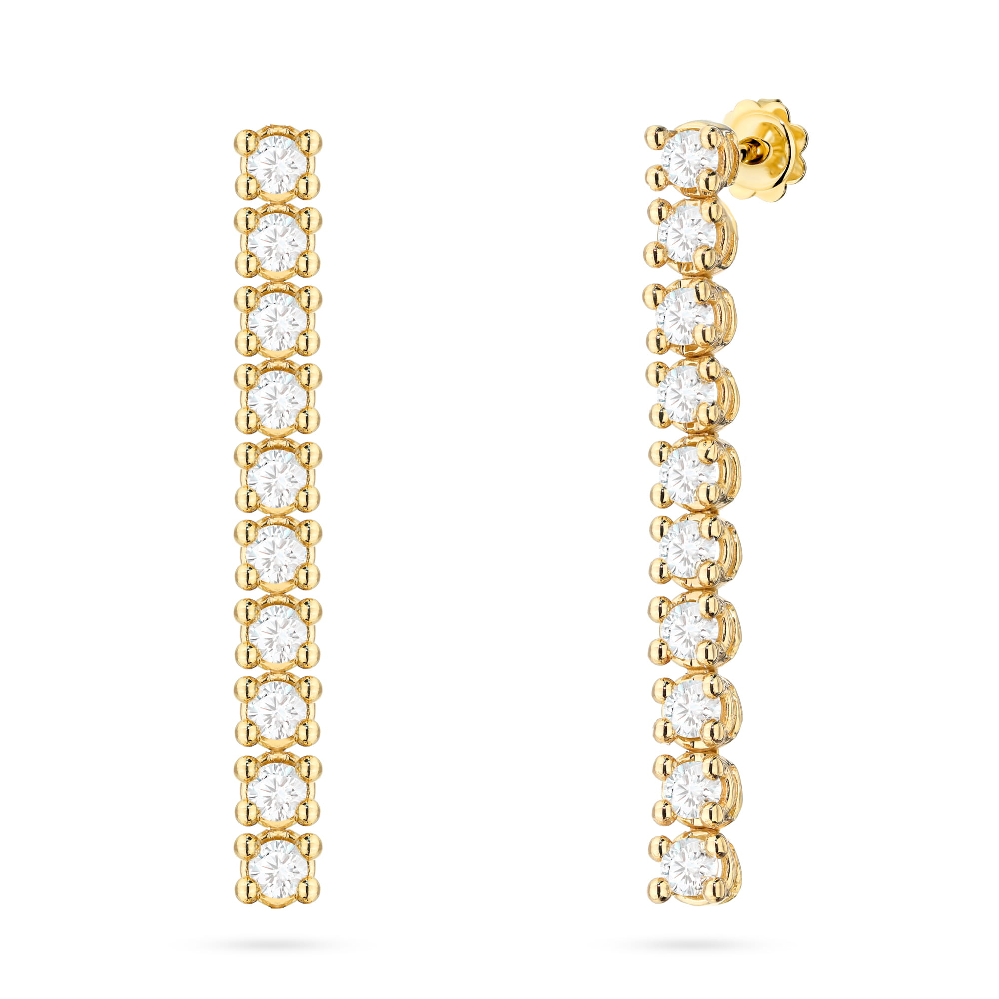 Złote kolczyki z diamentami Jubiler Kraków BigDIAMOND 9