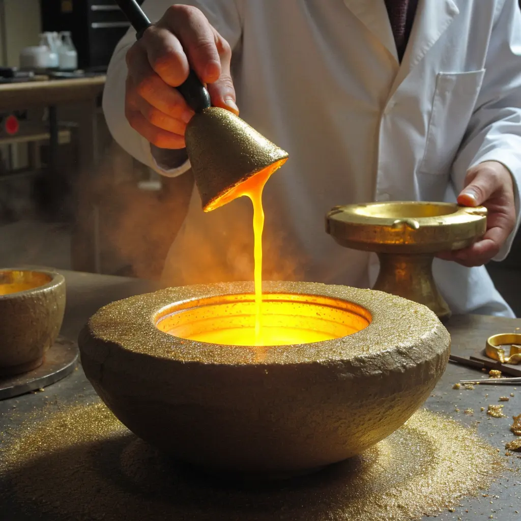 Przetapianie złota w warsztacie jubilerskim BigDIAMOND