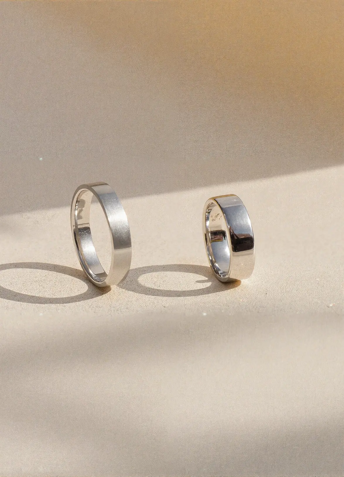 Obrączki ślubne 2025 z białego złota 585 – BigDIAMOND Kraków