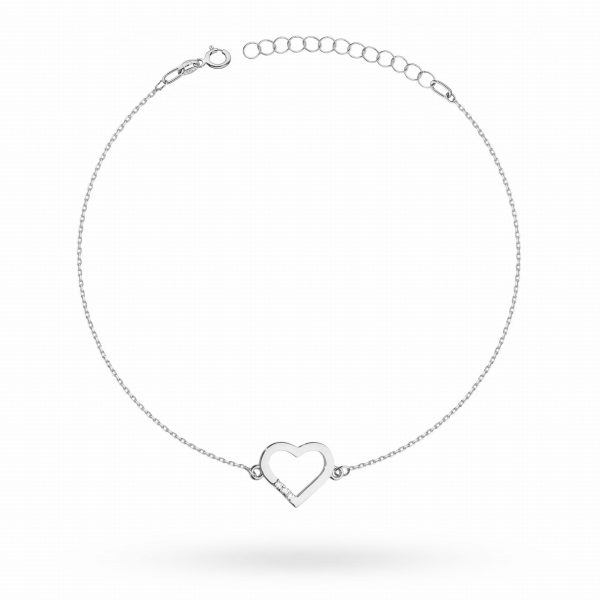 Bransoletka z diamentami 0,015 ct B0008 – białe złoto próby 585