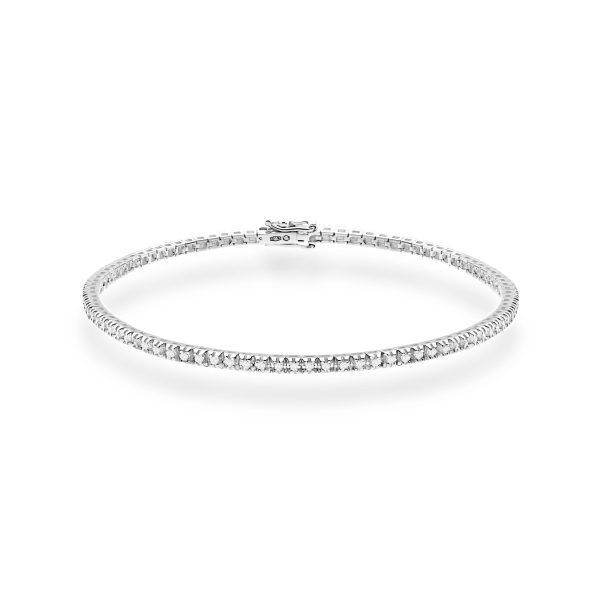 Bransoletka z diamentami laboratoryjnymi 0,45 ct B0031 – białe złoto próby 585