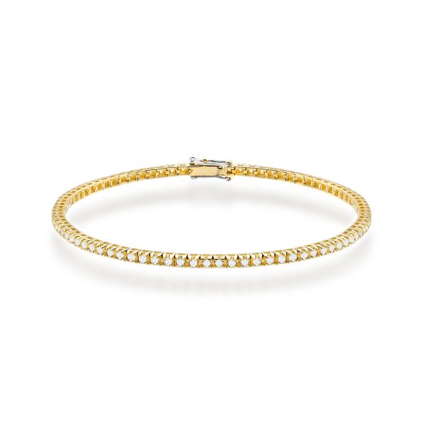 Bransoletka z diamentami 1,073 ct B0031 – żółte złoto próby 585