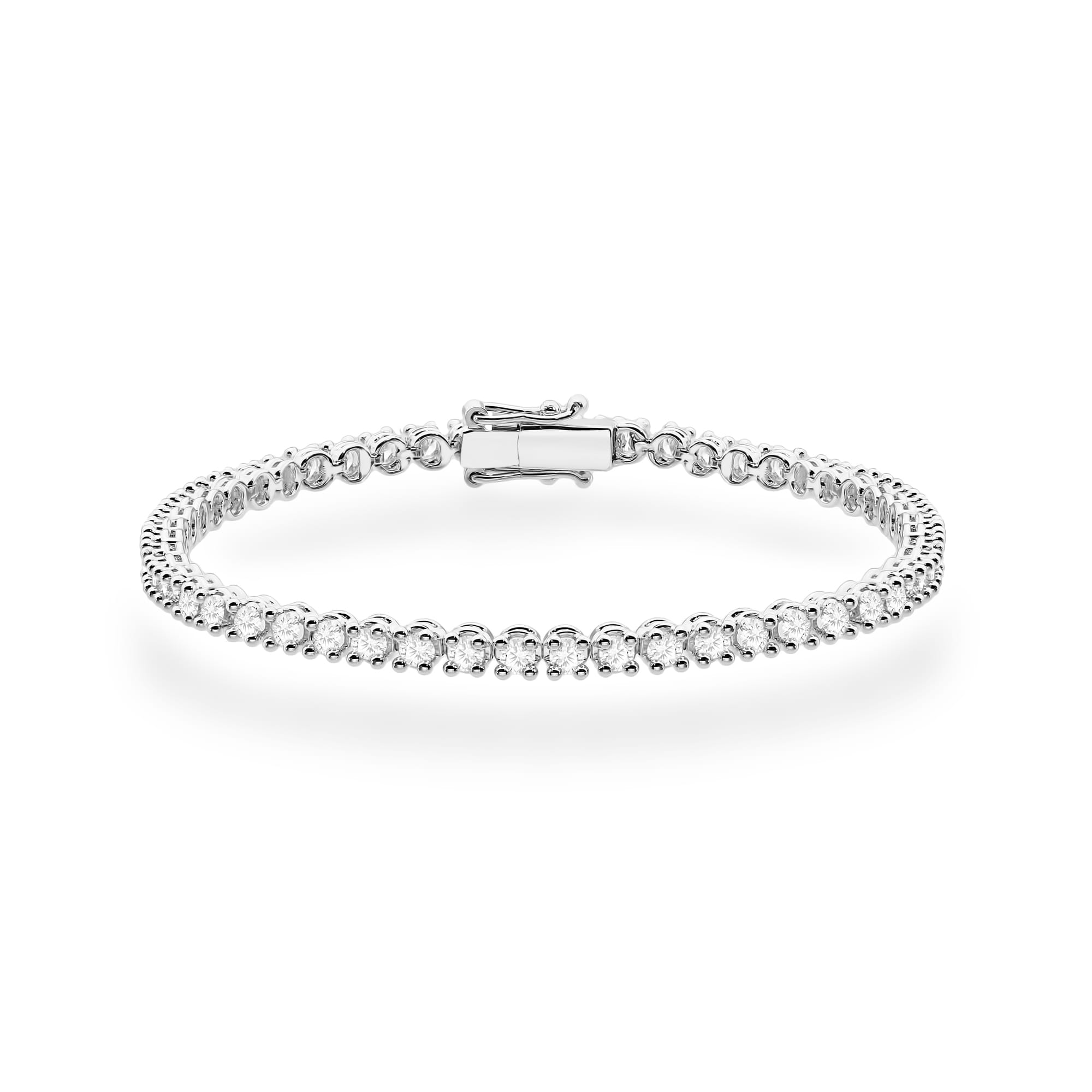 Bransoletka B0028 z diamentami laboratoryjnymi białe złoto Jubiler Kraków BigDIAMOND