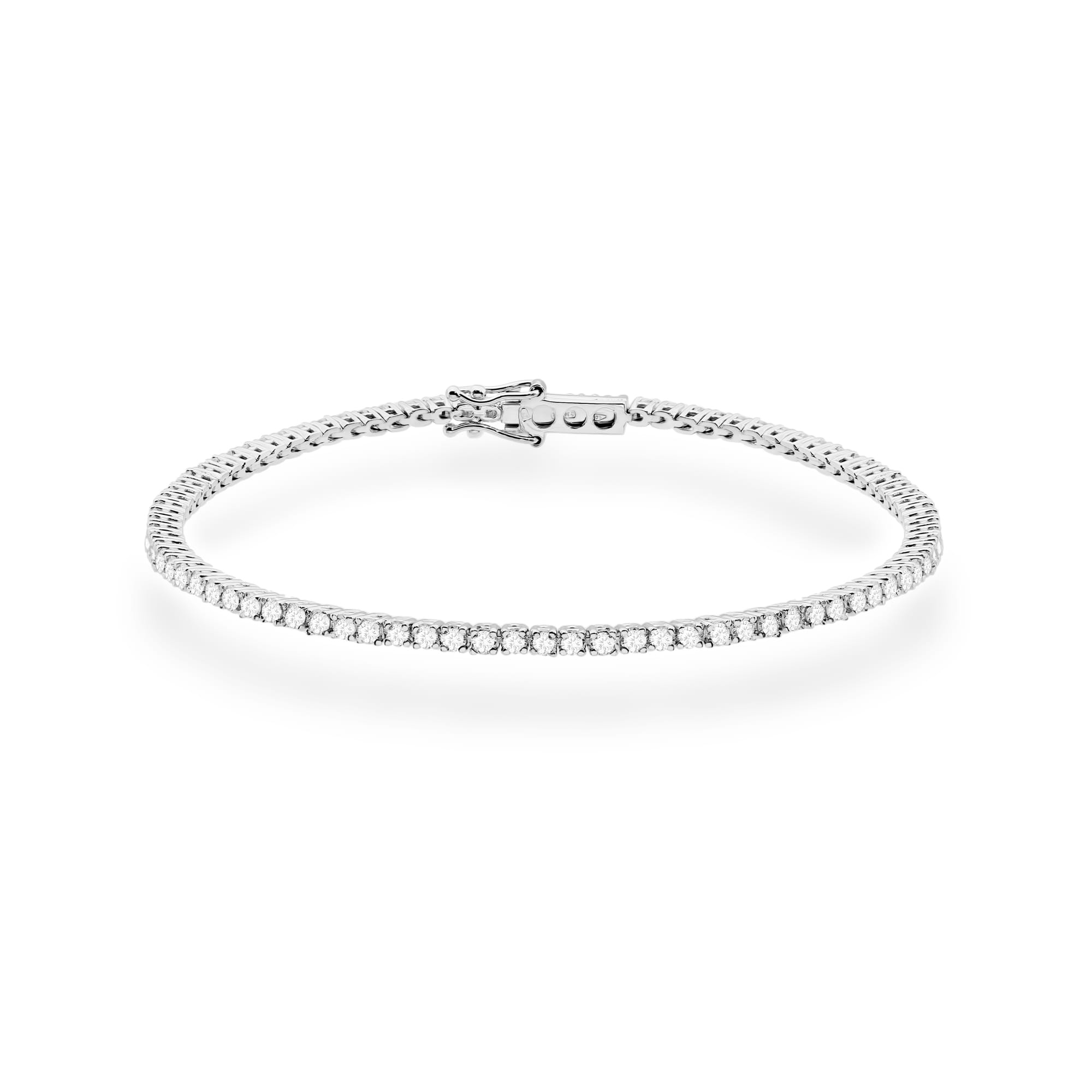Bransoletka B0029 z diamentami laboratoryjnymi białe złoto Jubiler Kraków BigDIAMOND