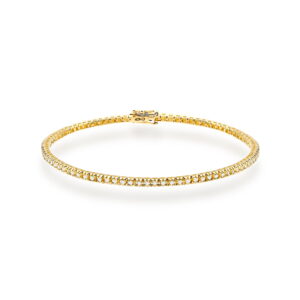 Bransoletka B0031 z diamentami laboratoryjnymi żółte złoto Jubiler Kraków BigDIAMOND