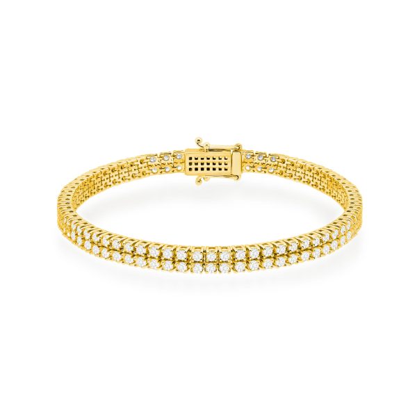 Bransoletka B0034 z diamentami laboratoryjnymi żółte złoto Jubiler Kraków BigDIAMOND