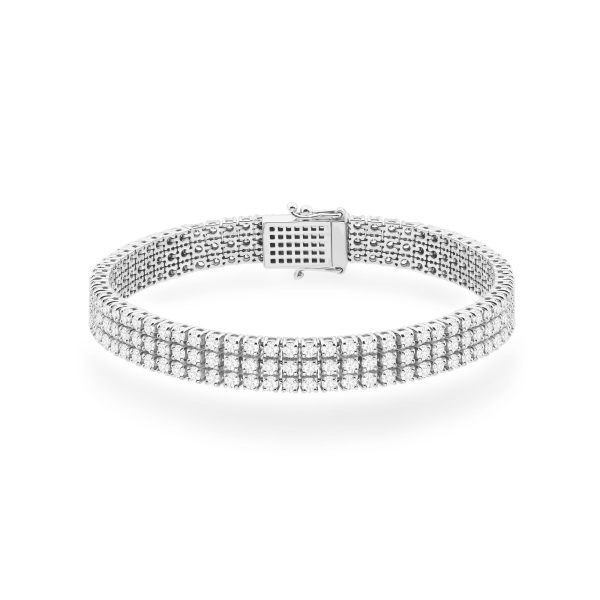 Bransoletka B0035 z diamentami laboratoryjnymi białe złoto Jubiler Kraków BigDIAMOND