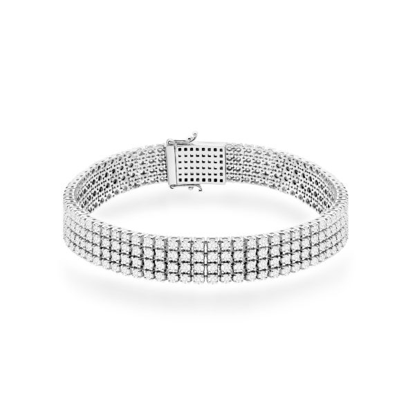 Bransoletka B0036 z diamentami laboratoryjnymi białe złoto Jubiler Kraków BigDIAMOND