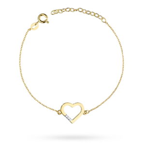 Bransoletka B008 z diamentami żółte złoto Jubiler Kraków BigDIAMOND