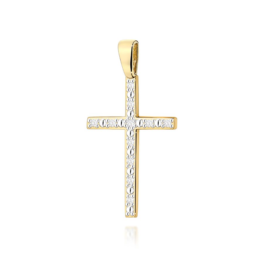 Krzyżyk z diamentami 0,055 ct · K004