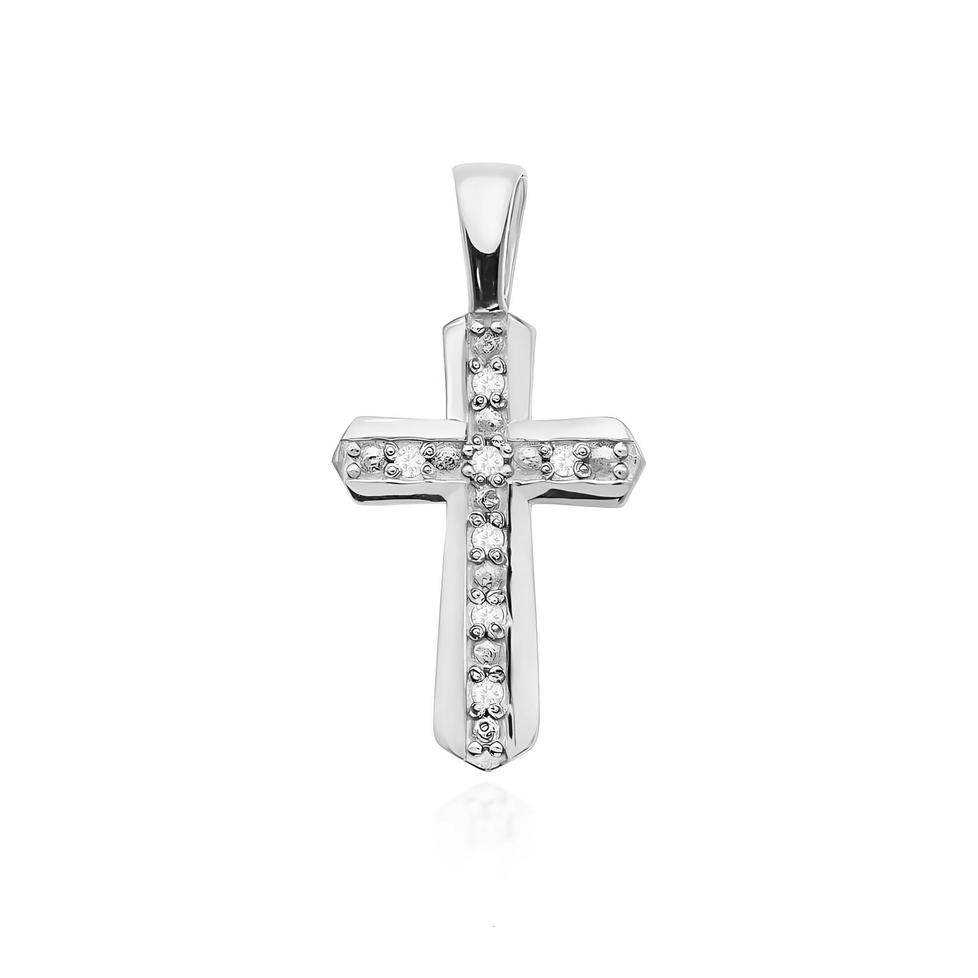 Krzyżyk / zawieszka z diamentami 0,035 ct D0005 · K005