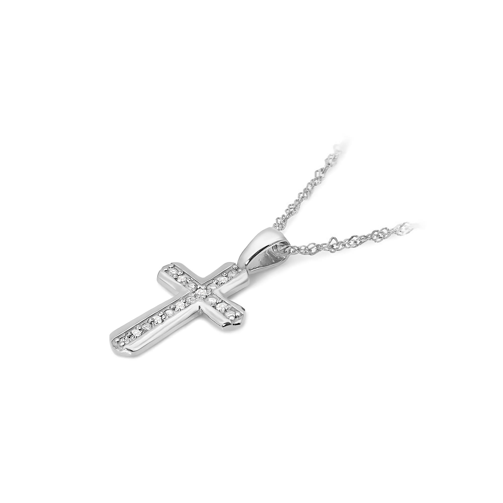 Krzyżyk / zawieszka z diamentami 0,035 ct D0005 · K005 - obrazek 2