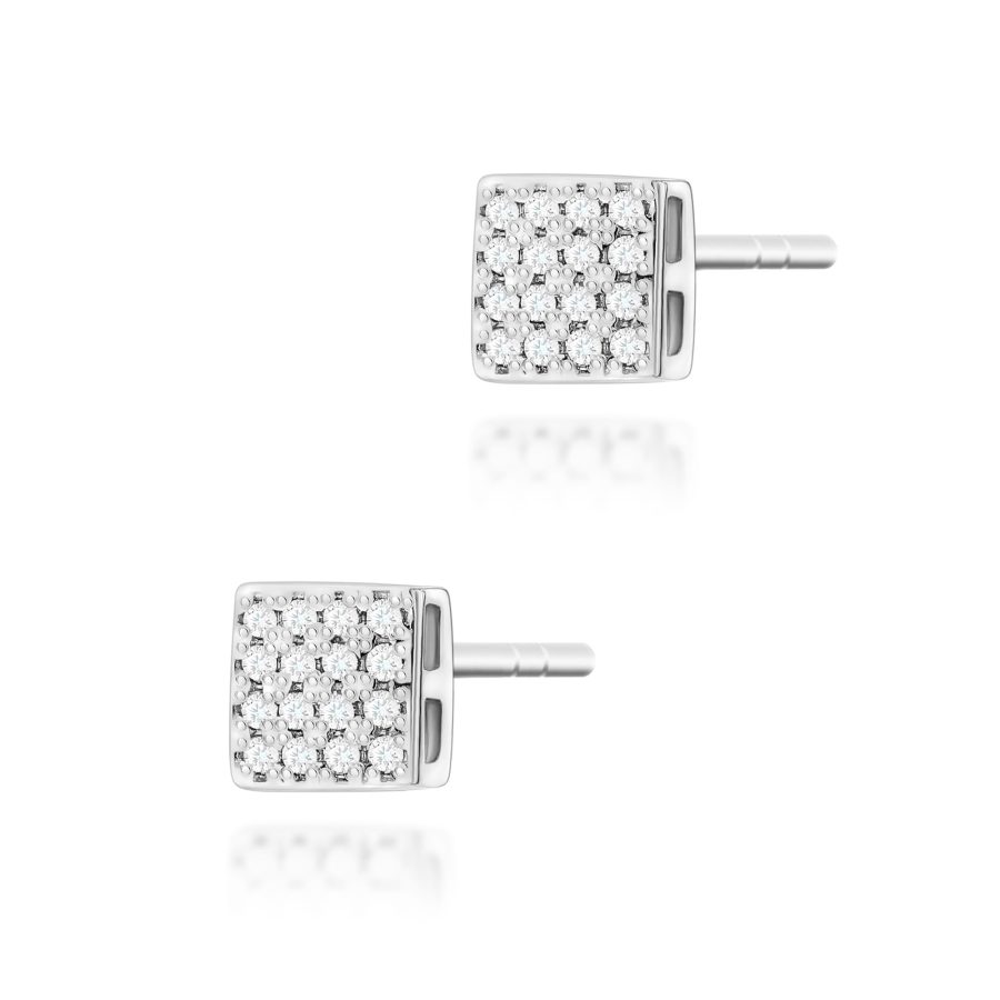 Kolczyki z diamentami 0,16 ct K0013 – białe złoto próby 585 · CK013