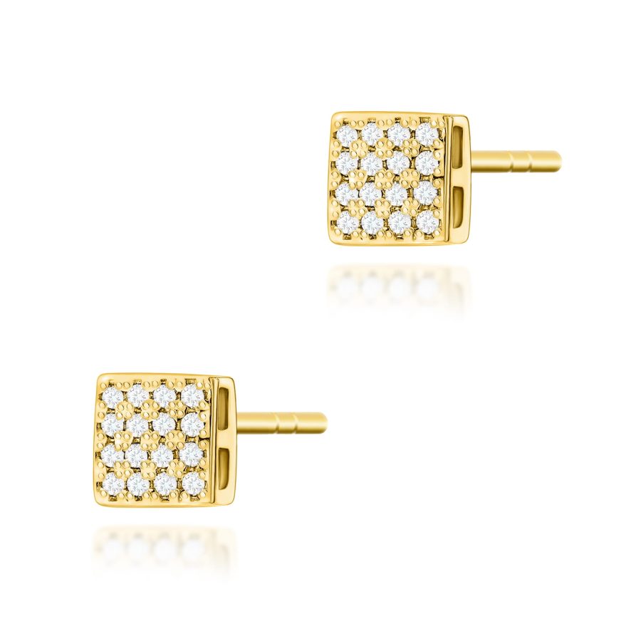 Kolczyki z diamentami 0,16 ct – żółte złoto próby 585 · CK013