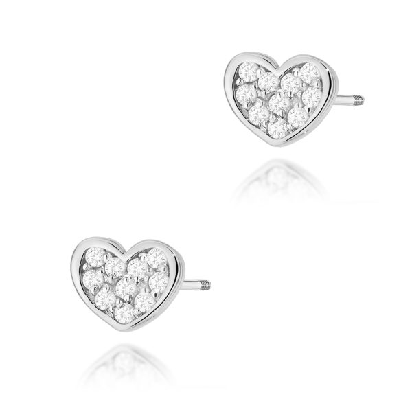 Kolczyki z diamentami 0,172 ct K0021 – białe złoto próby 585