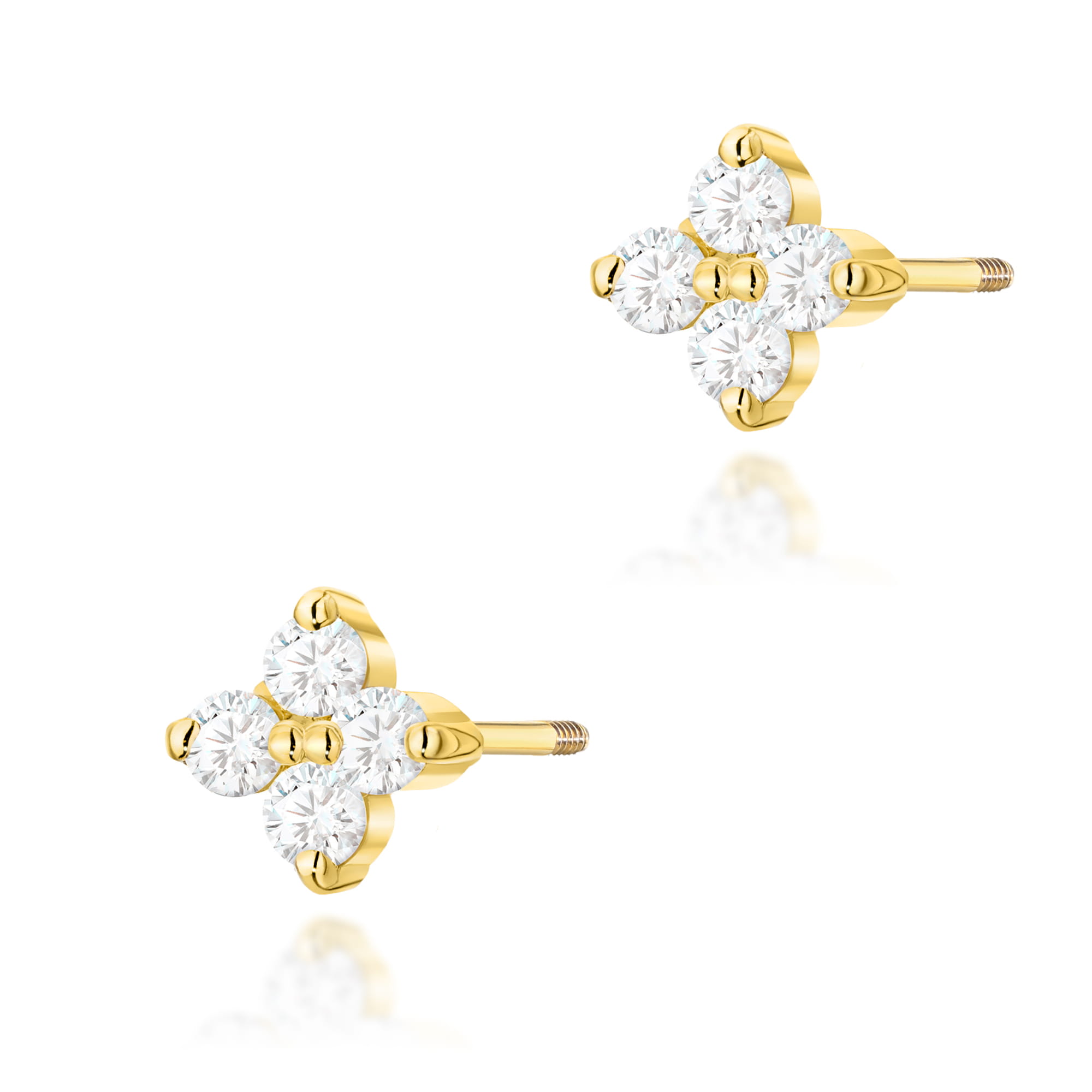 Kolczyki z diamentami 0,116 ct · K0024