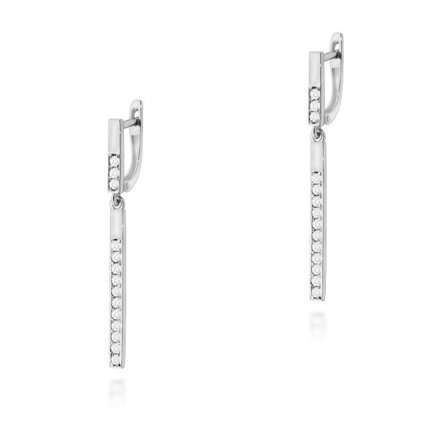 Kolczyki z diamentami 0,56 ct K0027 – białe złoto próby 585