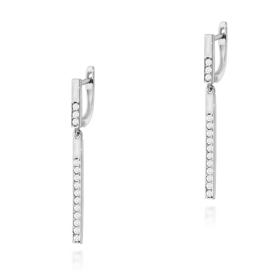 Kolczyki z diamentami 0,56 ct K0027 – białe złoto próby 585