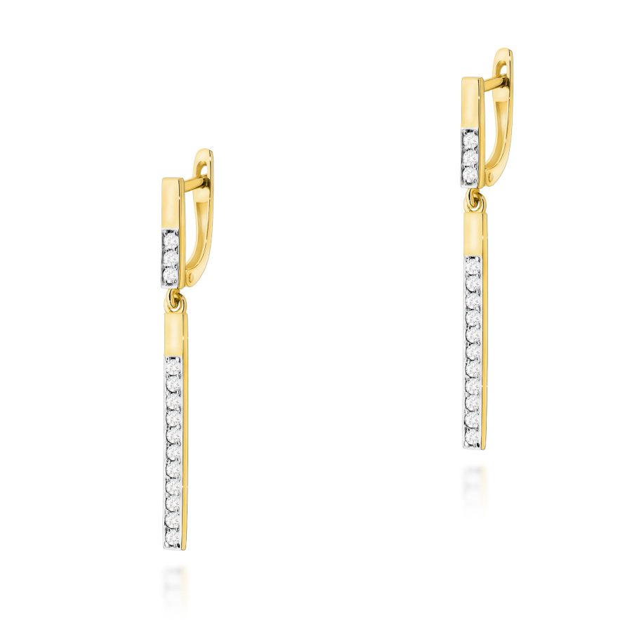 Kolczyki z diamentami 0,56 ct – smukła forma · K0027