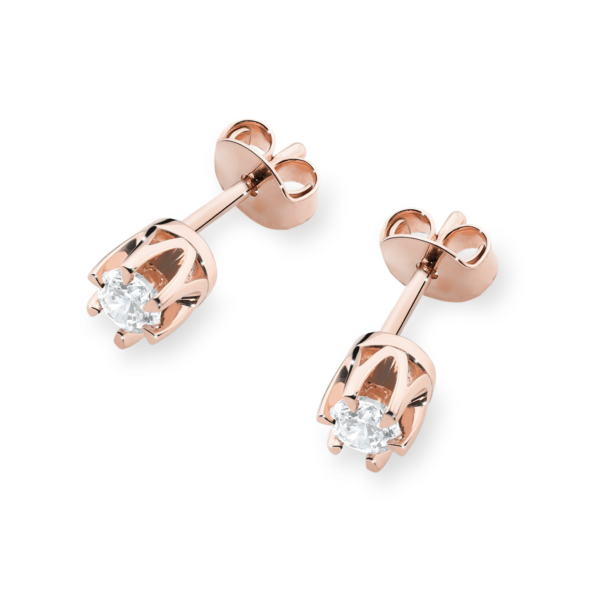 Kolczyki z diamentem 2 x 0,10 ct · K0032 - obrazek 2