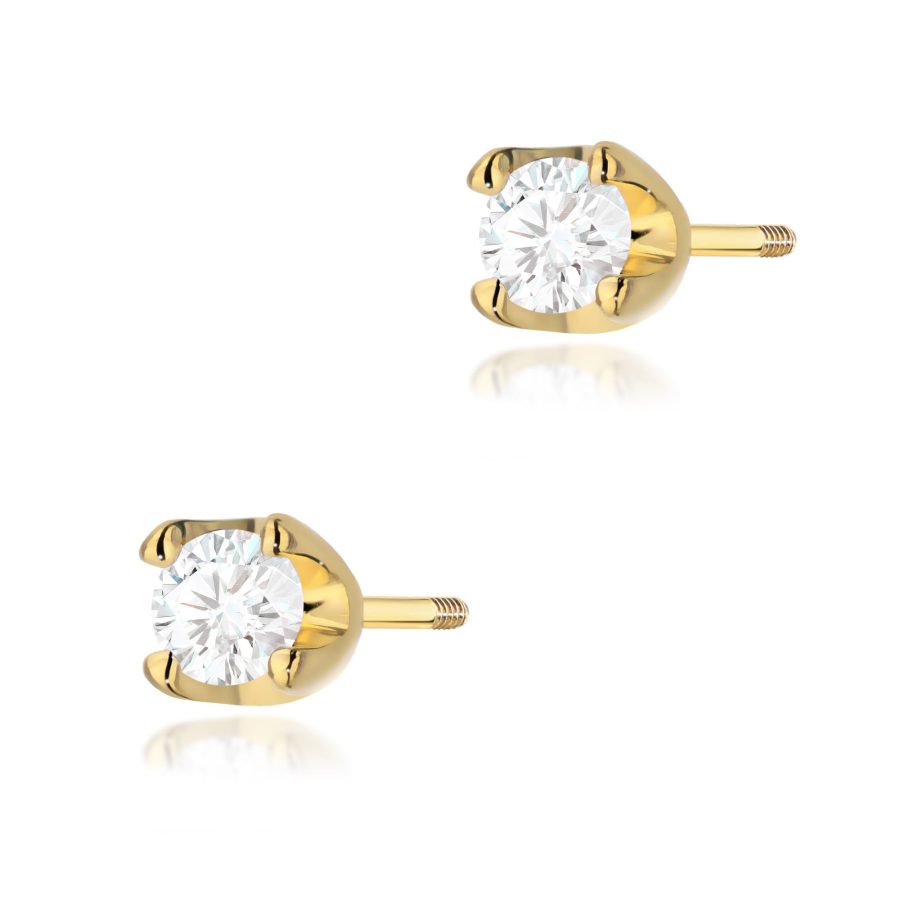 Kolczyki z okrągłymi diamentami 2 × 0,10 ct · K0034