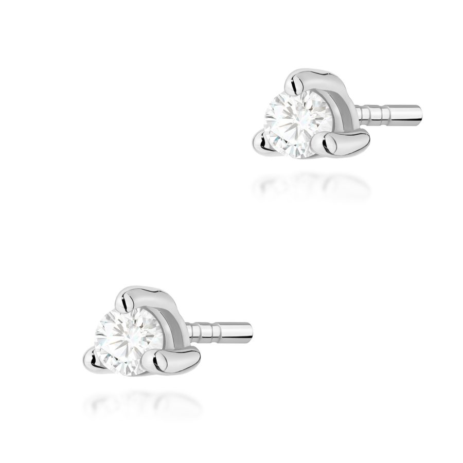 Earrings in white gold with diamonds – product image 1