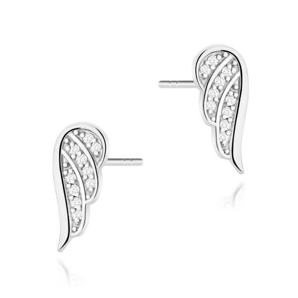 Kolczyki z diamentami 0,10 ct K0046 – białe złoto próby 585