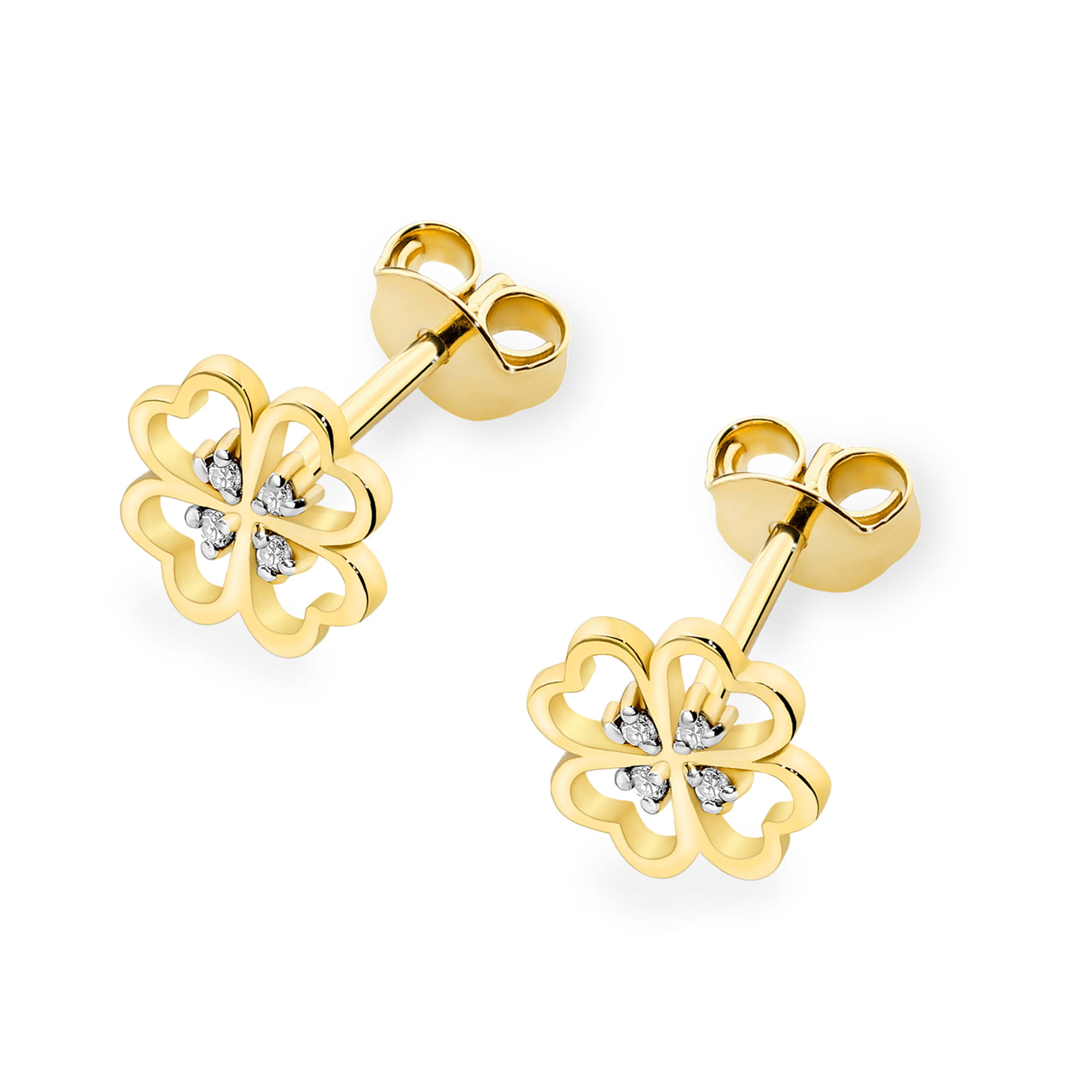 Kolczyki z diamentami 0,04 ct K0049 · CK008 - obrazek 2