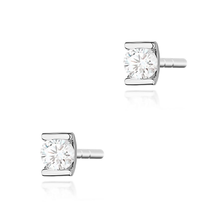Earrings with diamonds 2 × 0,04 ct – product image 2