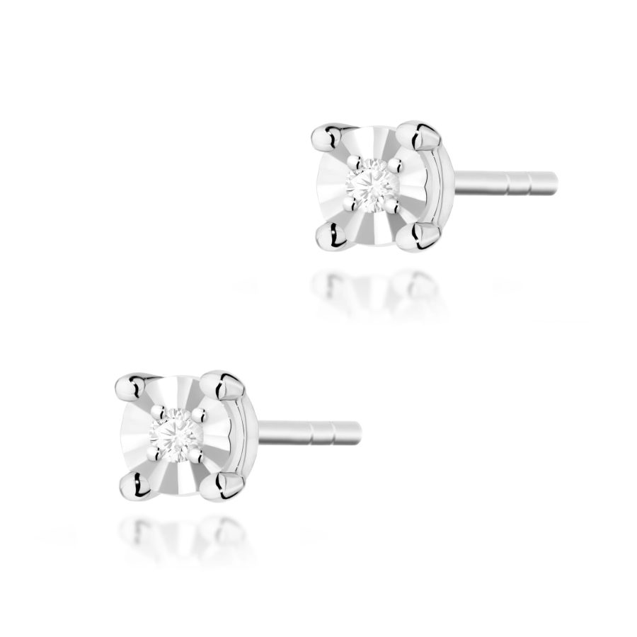 Earrings with diamonds 2 × 0,01 ct – 3 × 3 mm
