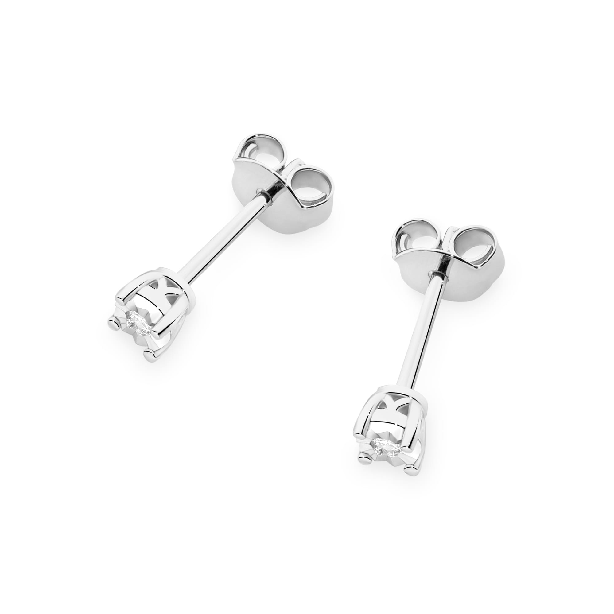 Kolczyki z diamentem 2 x 0,03 ct · K0058 - obrazek 2