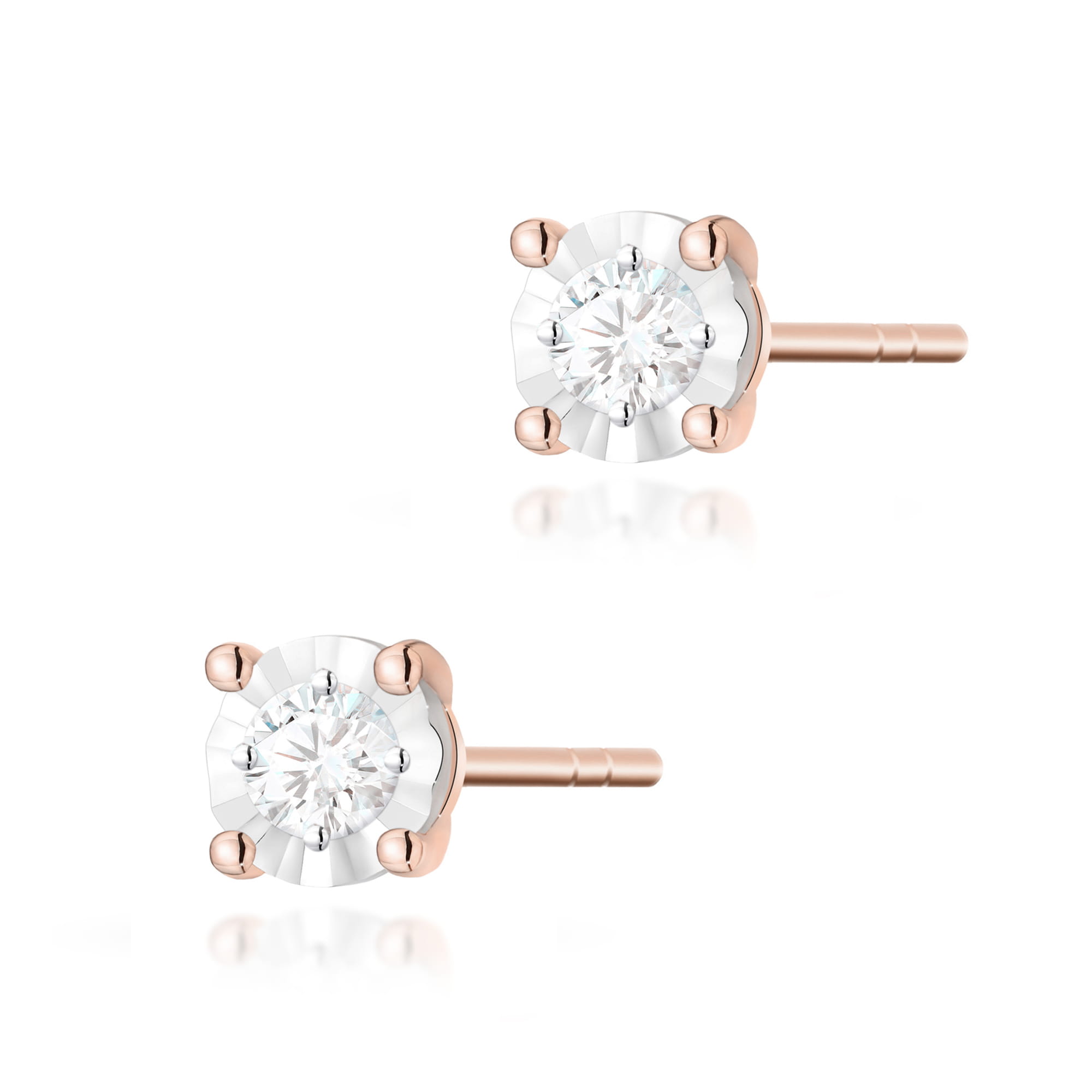 Kolczyki z diamentem 2 x 0,08 ct · K0058
