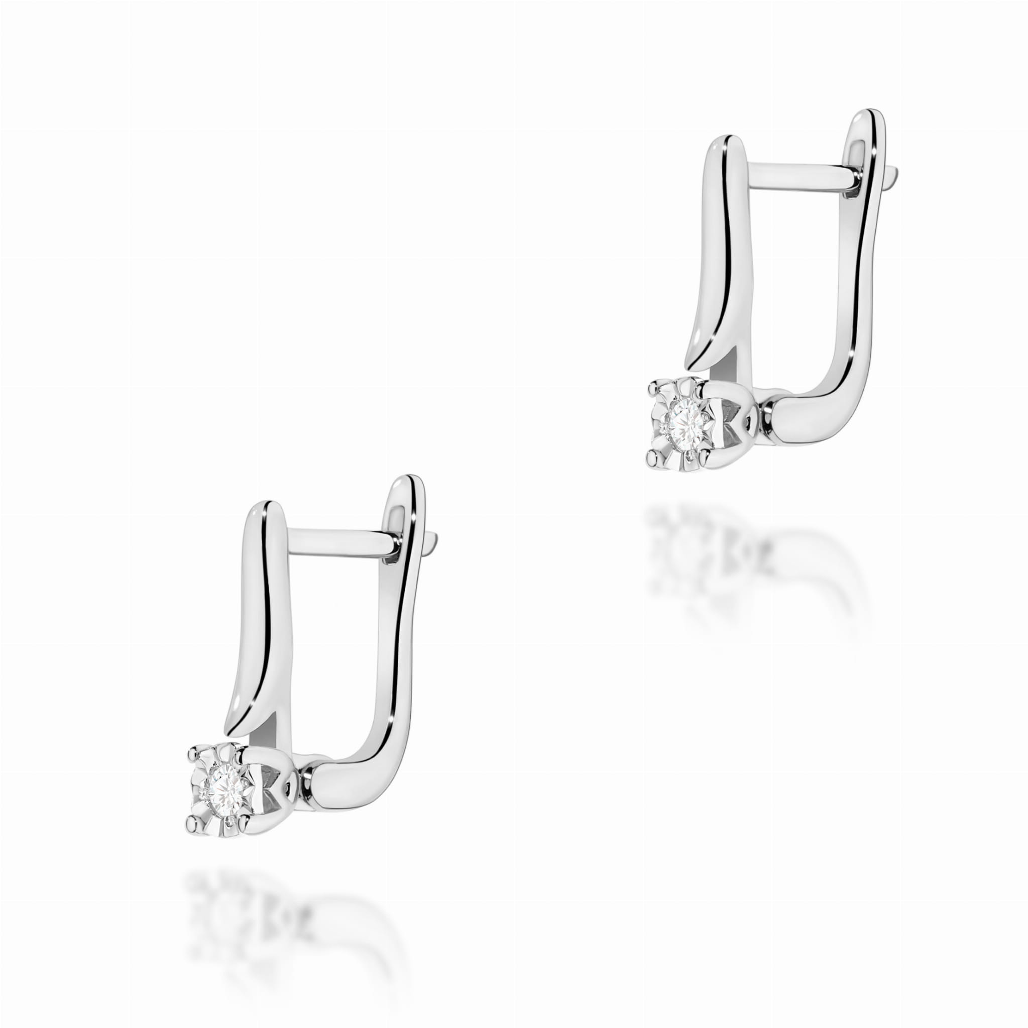 Kolczyki z diamentem 2 x 0,03 ct · K0065