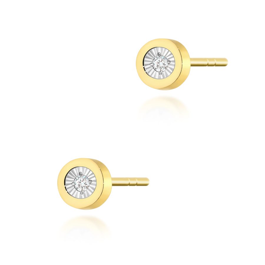 Kolczyki z diamentami 0,029 ct · CK017