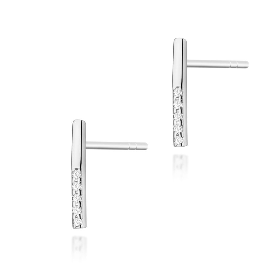 Kolczyki z diamentami 0,05 ct K0077 – białe złoto próby 585 · CK029