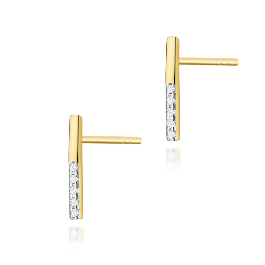 Kolczyki wielokamieniowe z diamentami 1 mm · CK029