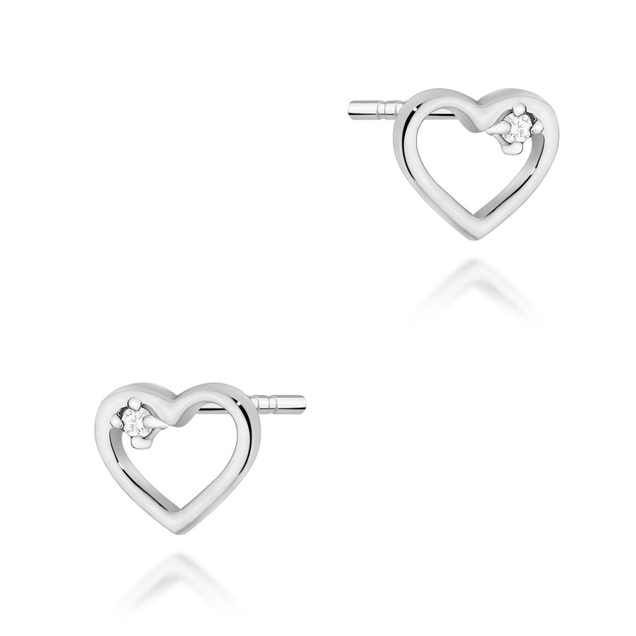 Kolczyki z diamentami 0,01 ct K0079 – białe złoto próby 585 · CK034