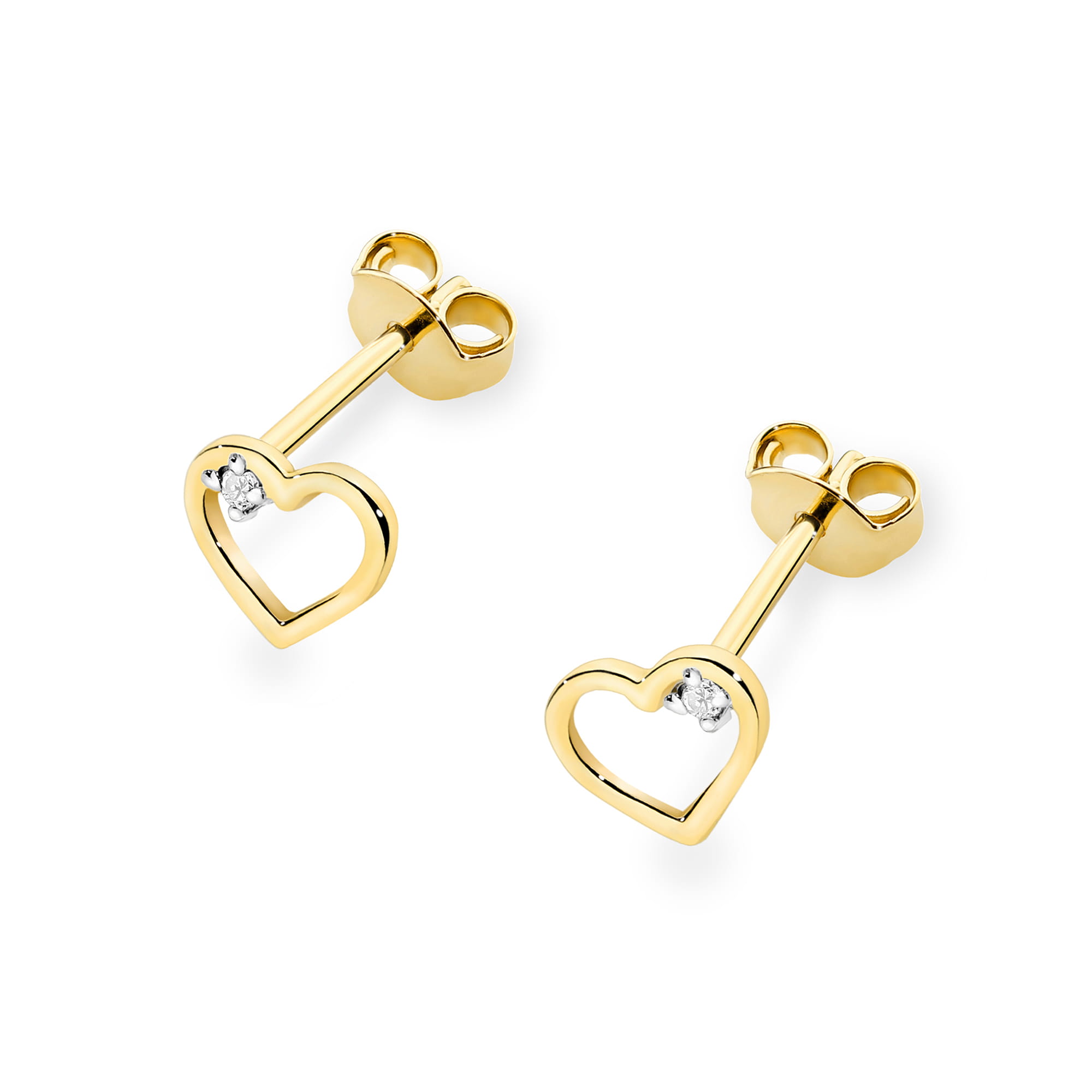 Kolczyki z diamentami 0,01 ct K0079 · CK034 - obrazek 2