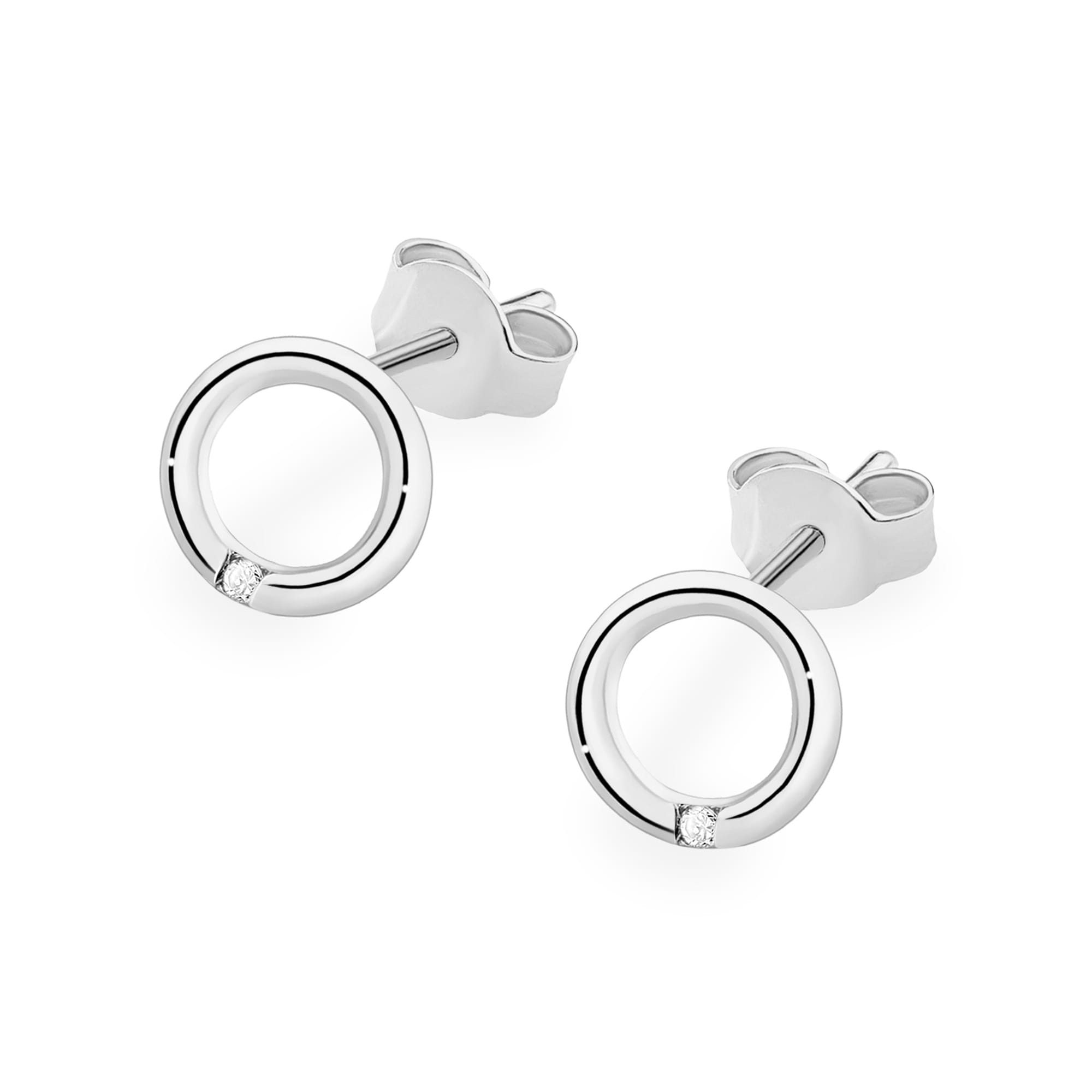 Kolczyki z diamentami 0,01 ct K0082 · CK028 - obrazek 2