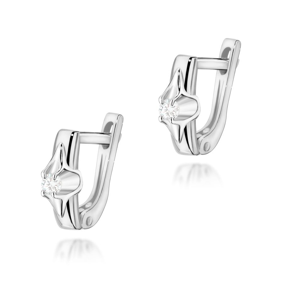 Earrings with diamonds 2 × 0,04 ct