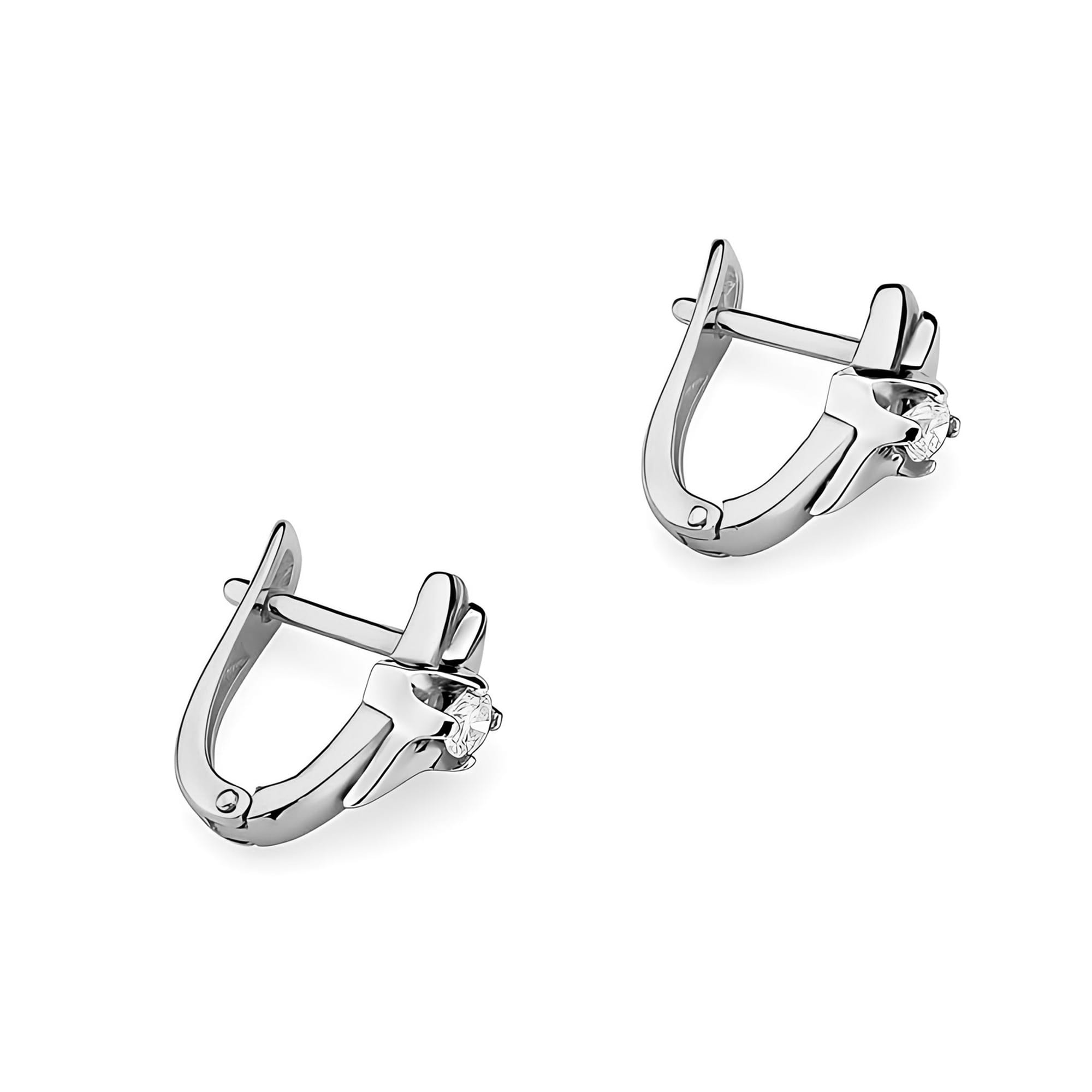 Kolczyki z diamentem 2 x 0,10 ct · K0088 - obrazek 2