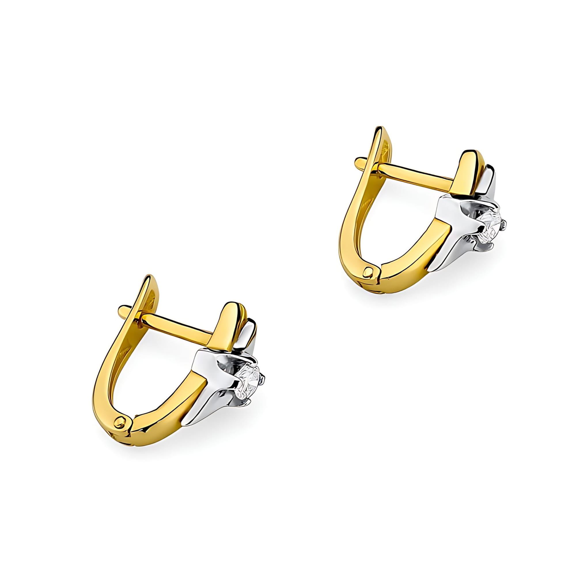 Kolczyki z diamentem 2 x 0,08 ct · K0088 - obrazek 2